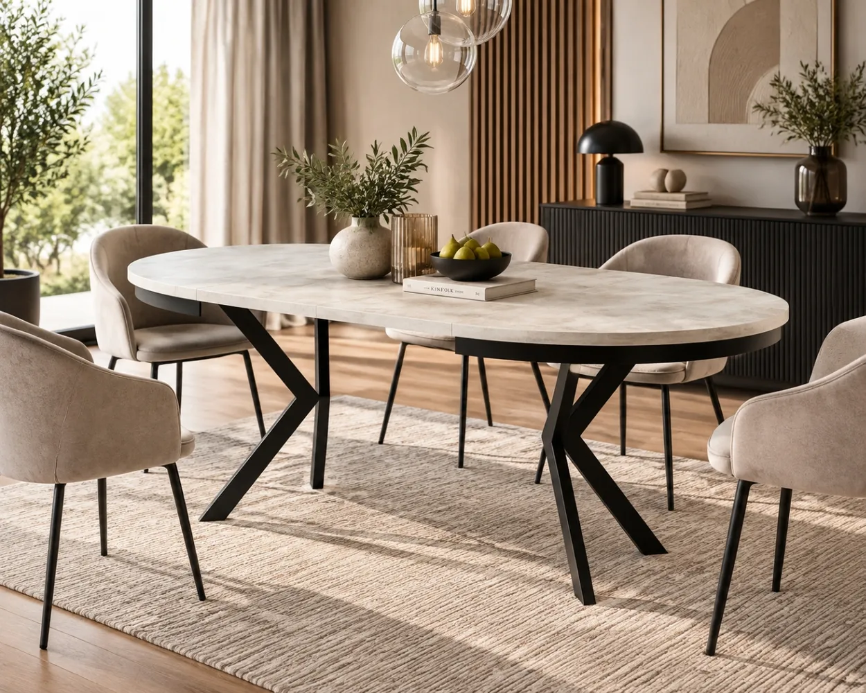 Rozkladací stôl Edder s obrúčkou 100 — 2