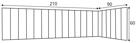 Zostava čalúnených panelov Quadratta 210x90x60 cm — 4