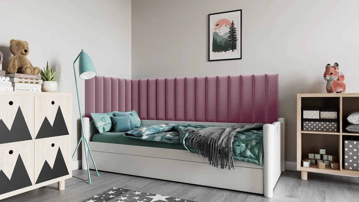 Zostava čalúnených panelov Quadratta 210x90x60 cm — 2