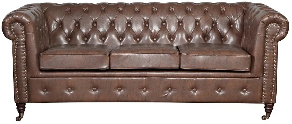 Rozkladacia pohovka trojmiestna Chesterfield Oxford s funkciou spania — 6