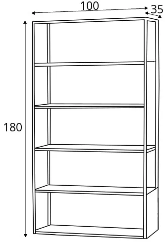 Regál Hyller Side Metal 100x180 cm — 4