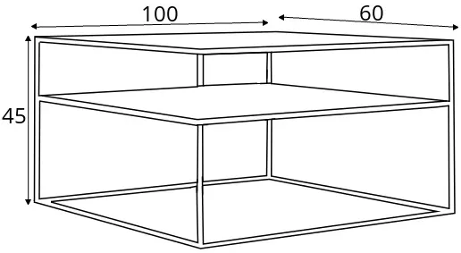 Odkladací stolík Tensio 2 Floor Metal 100x60 cm — 3