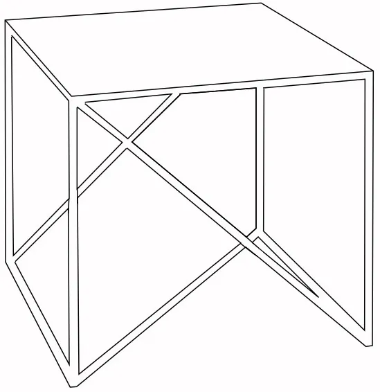 Odkladací stolík 50x50 cm Memo Metal — 7