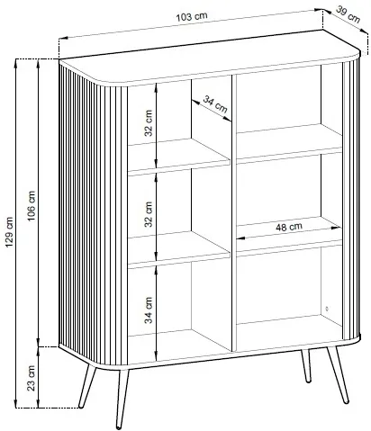 Komoda Zova čierny rám — 4