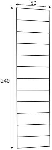 Súprava čalúnených panelov Quadratta 50x240 cm — 3