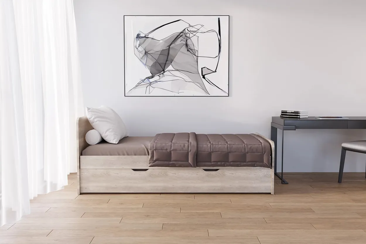 Posteľ 80208 so zdvíhacím roštom a úložným priestorom 90x200 cm — 5