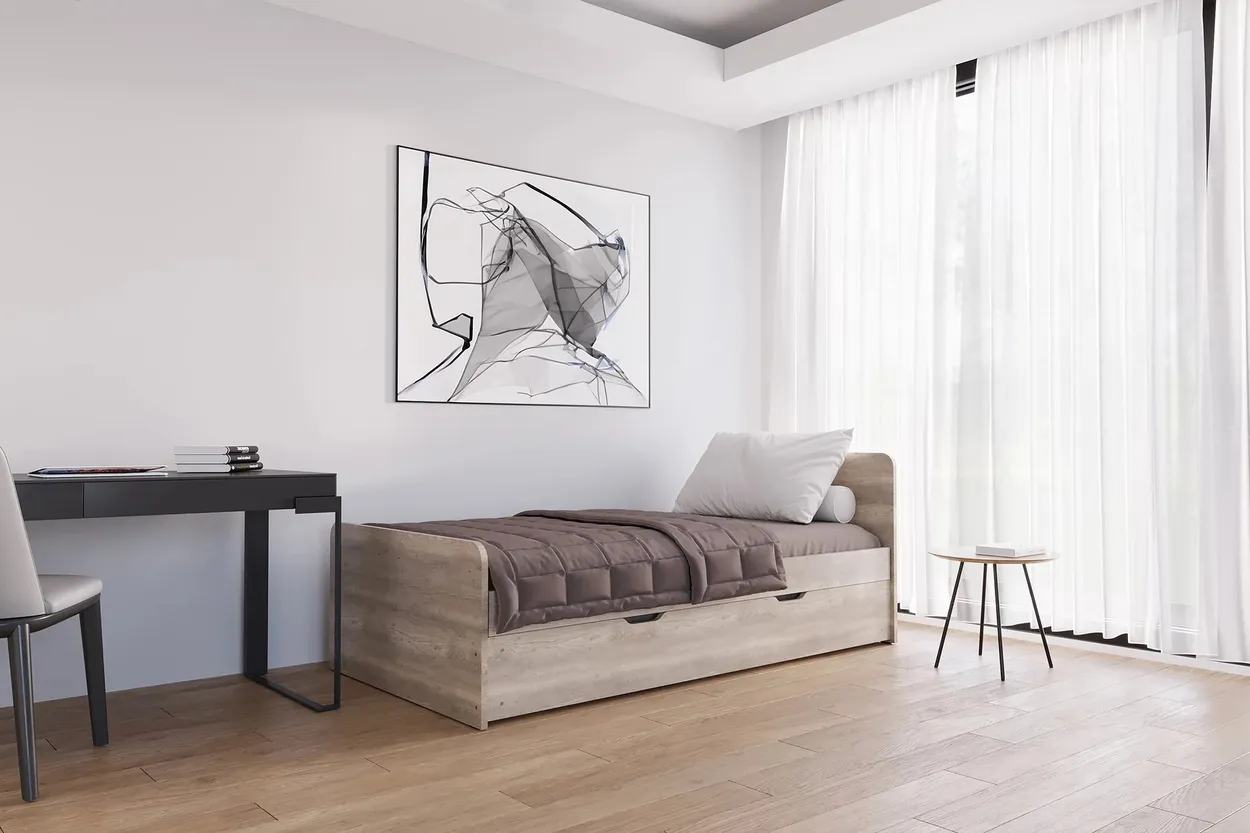 Posteľ 80208 so zdvíhacím roštom a úložným priestorom 90x200 cm — 2
