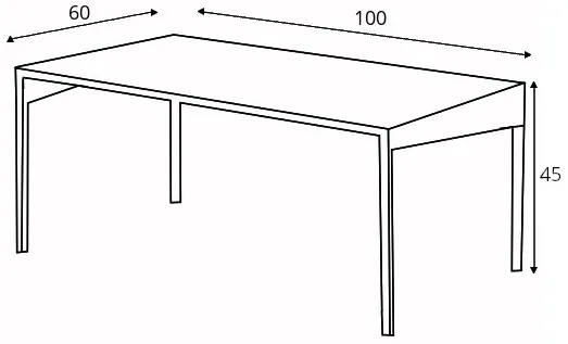 Odkladací stolík 100x60 cm Obroos Metal — 5