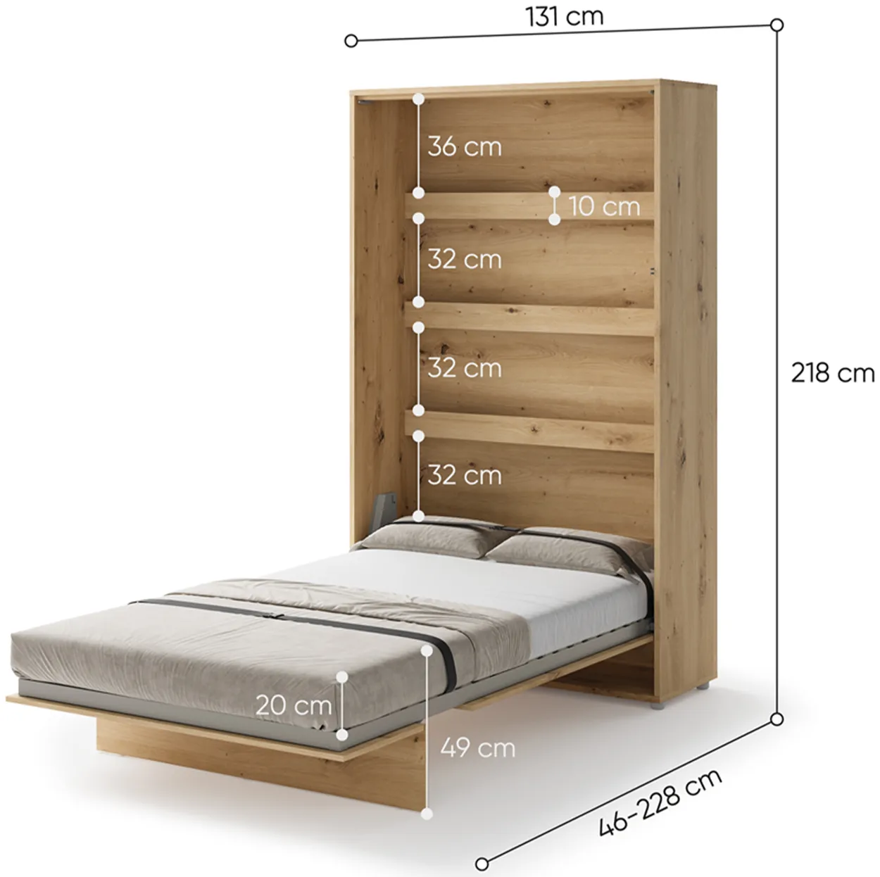Sklápacia posteľ vertikálna 120 Bed Concept — 5