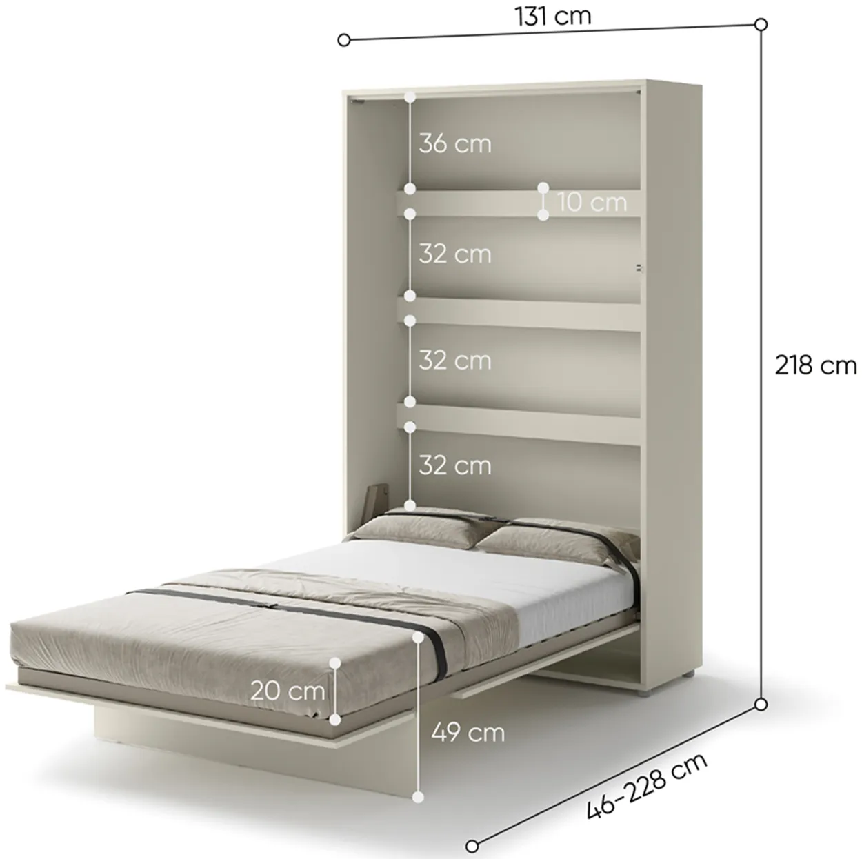 Sklápacia posteľ vertikálna 120 Bed Concept — 5