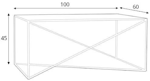 Odkladací stolík 100x60 cm Memo Metal — 5