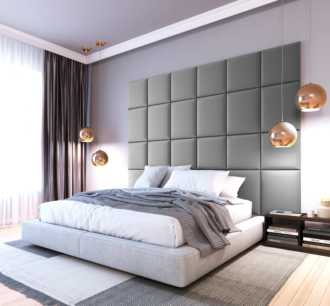 Súprava čalúnených panelov Quadratta 240x180 cm — 2