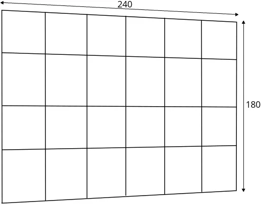 Súprava čalúnených panelov Quadratta 240x180 cm — 4