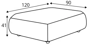 Taburet 120x90 cm GirO — 2