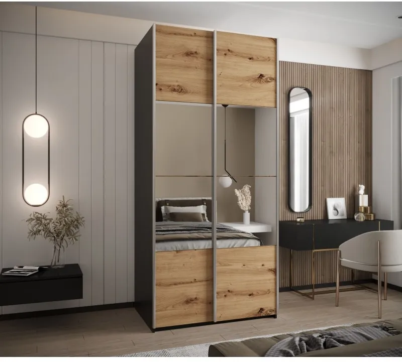 Skriňa s posuvnými dverami so zrkadlom Lux 4 110 — 2