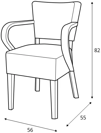 Stolička s podrúčkami Tulip.2 — 2