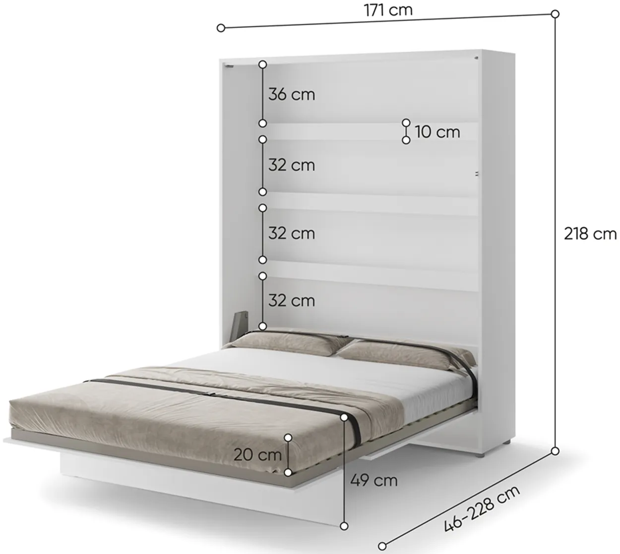 Sklápacia posteľ vertikálna 160 Bed Concept — 9