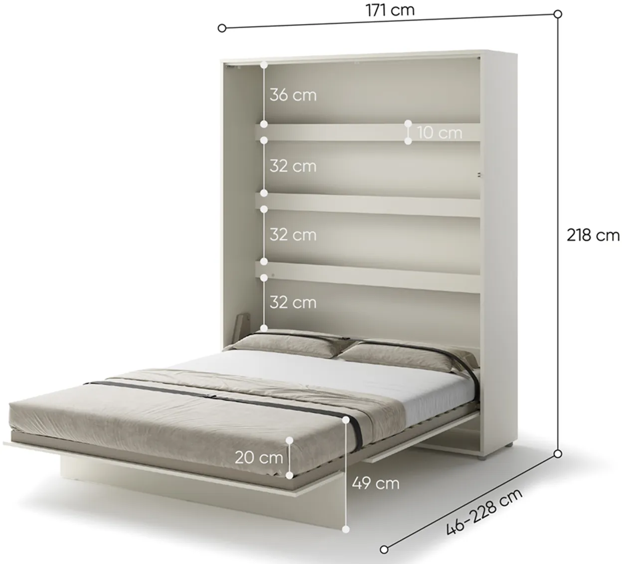 Sklápacia posteľ vertikálna 160 Bed Concept — 7