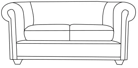 Rozkladacia pohovka Chesterfield York Blink pre 2 osoby — 5