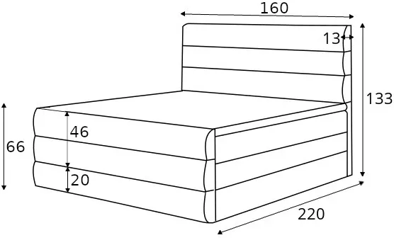 Kontinentálna posteľ 160 Cande — 4
