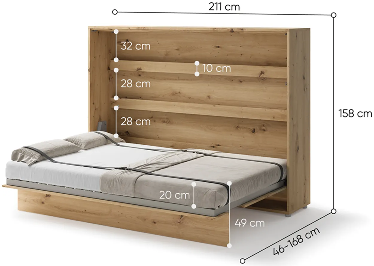 Sklápacia posteľ horizontálna 140 Bed Concept — 5
