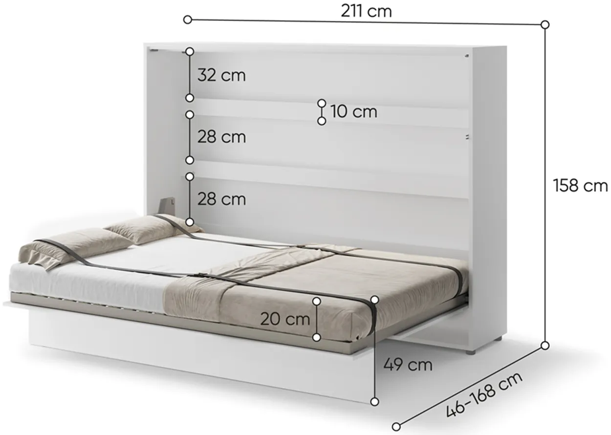 Sklápacia posteľ horizontálna 140 Bed Concept — 5