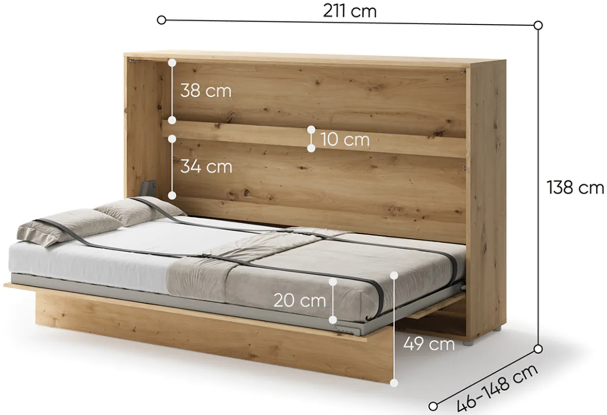 Sklápacia posteľ vodorovná 120 Bed Concept — 5