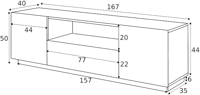 TV stolík Asha 167 — 3