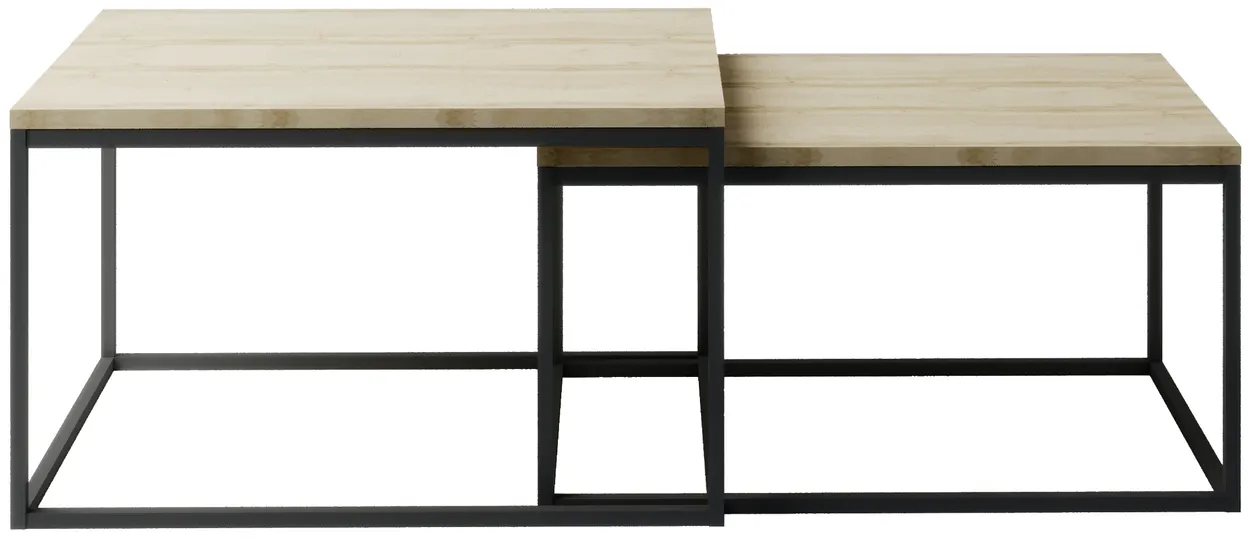 Súprava industriálnych stolíkov Clar — 3