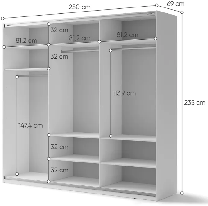Skriňa s posuvnými dverami 250 Maxi — 5