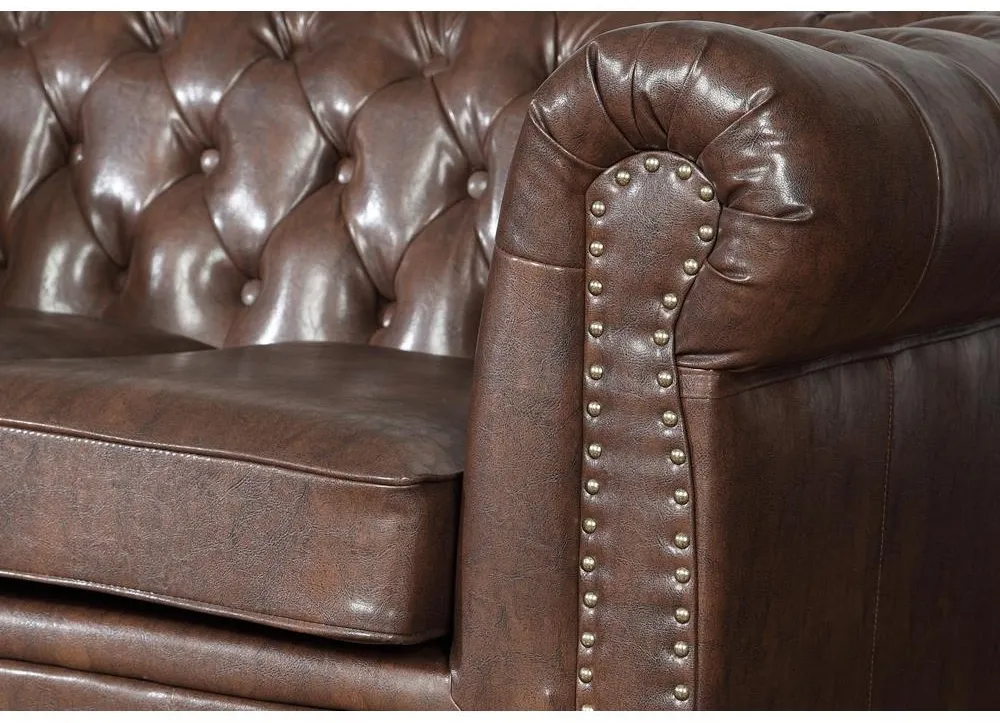 Rozkladacia pohovka dvojmiestna Chesterfield Oxford s funkciou spania — 4