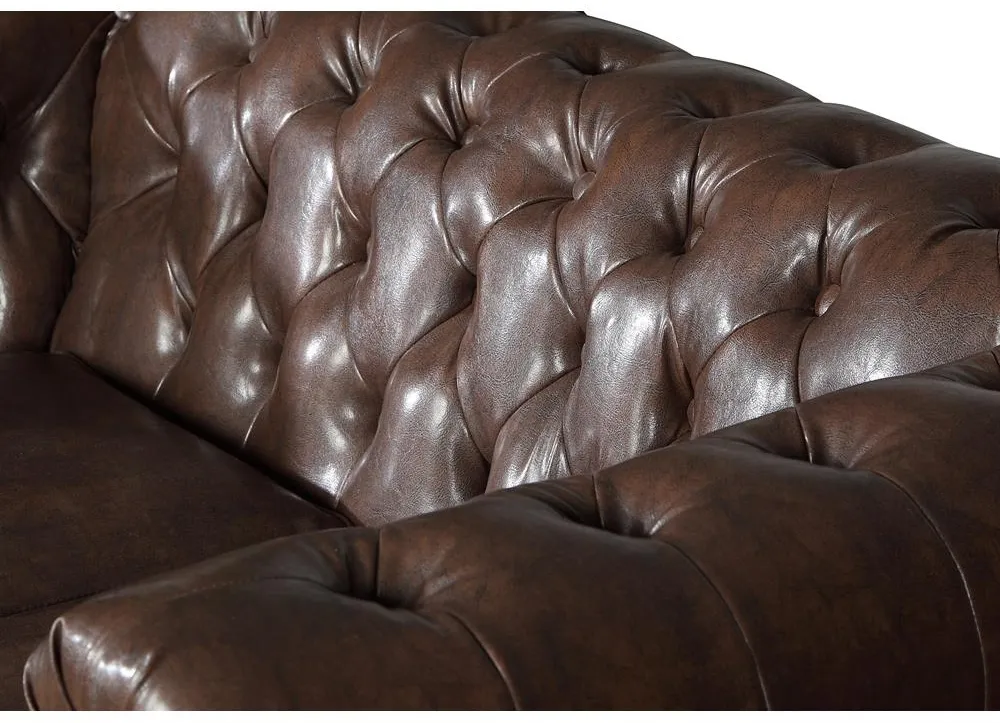 Rozkladacia pohovka dvojmiestna Chesterfield Oxford s funkciou spania — 5