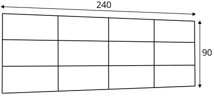 Súprava čalúnených panelov Quadratta 240x90 cm — 3