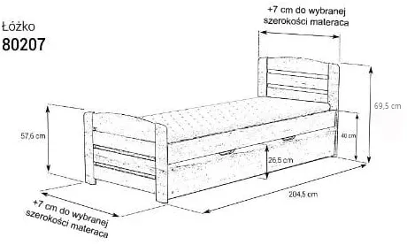 Posteľ 80207 (80x200) — 4