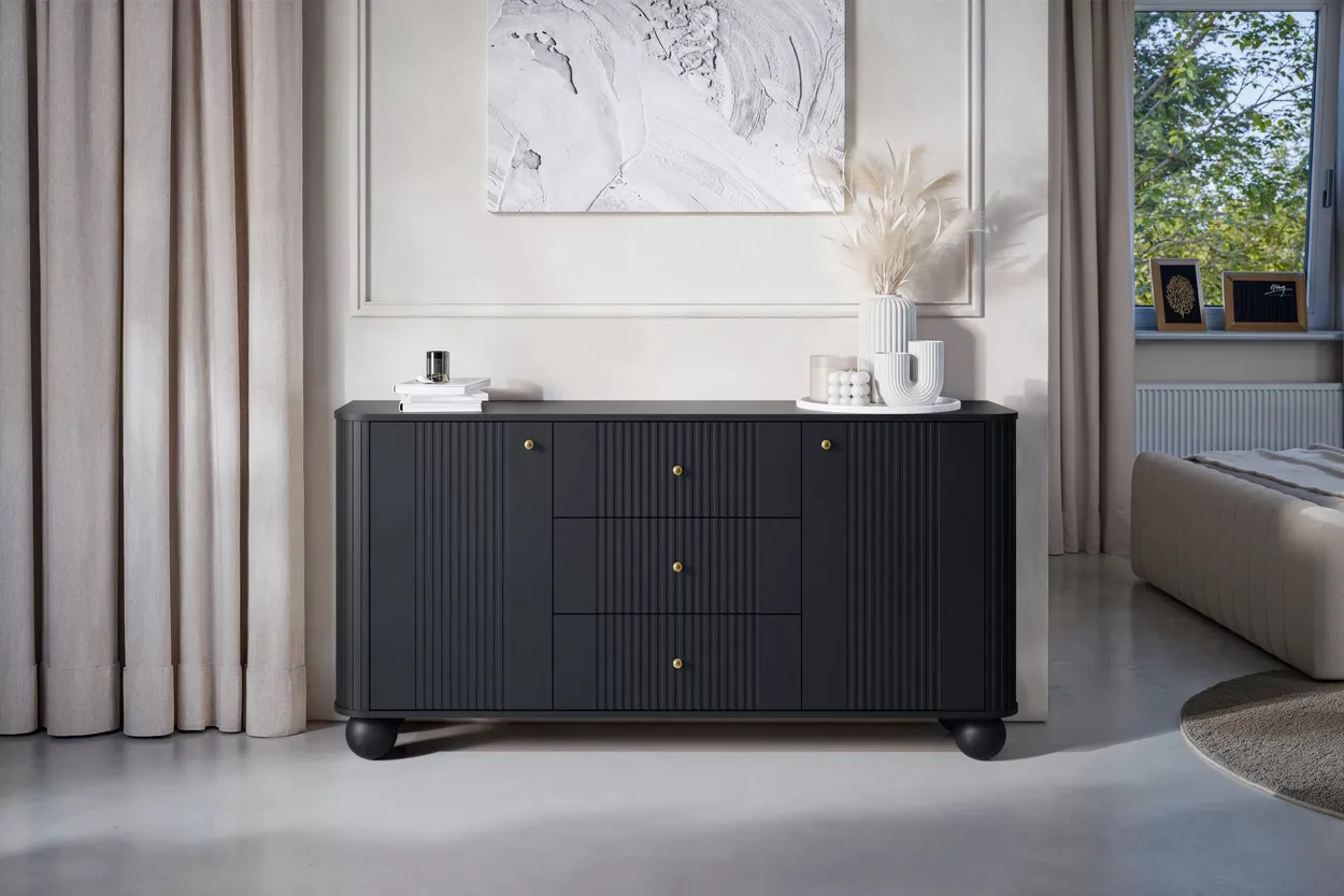Komoda Vesper 160 s guľatými nožičkami  — 2