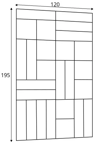 Súprava čalúnených panelov Quadratta 120x195 cm — 3