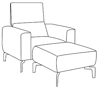 Kreslo s taburetom Cosy — 7