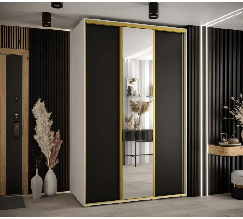 Skriňa s posuvnými dverami so zrkadlom vysoká Davos 3 150 hĺbka 60 cm — 2
