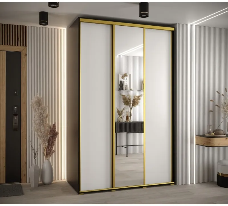Skriňa s posuvnými dverami so zrkadlom vysoká Davos 3 150 hĺbka 60 cm — 2