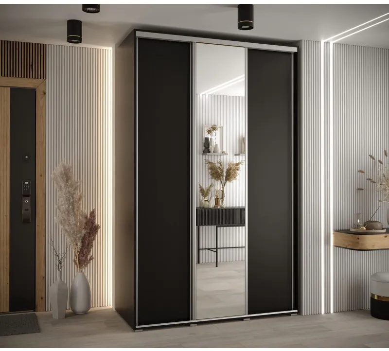 Skriňa s posuvnými dverami so zrkadlom vysoká Davos 3 150 hĺbka 60 cm — 2