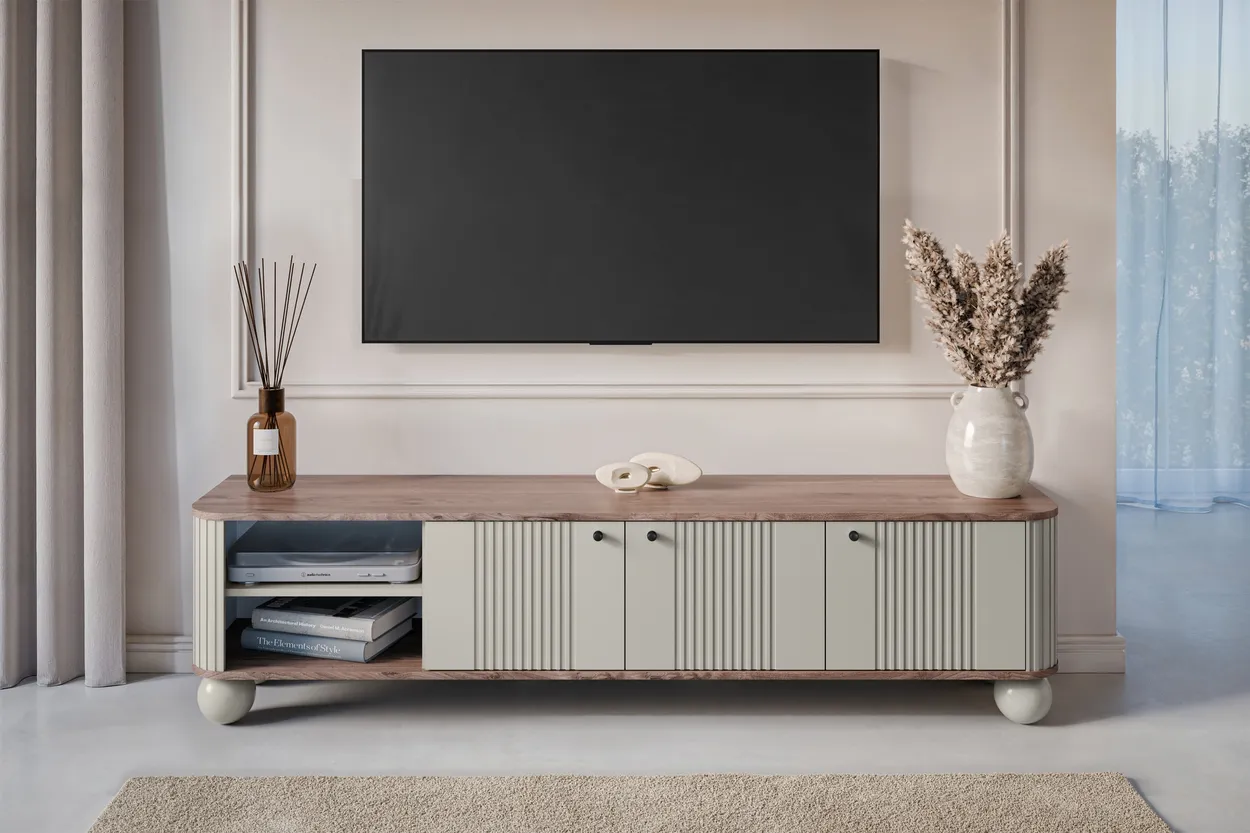 TV stolík Vesper s guľatými nožičkami — 2