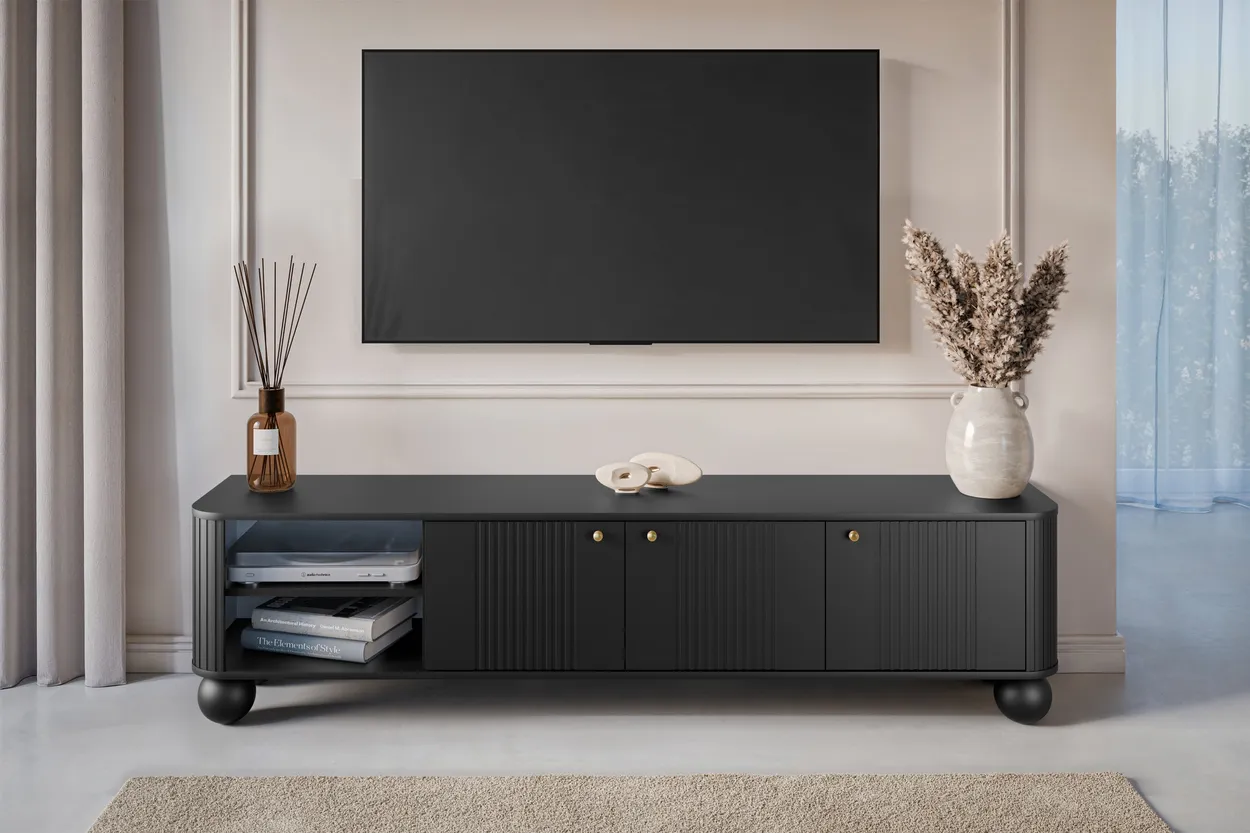 TV stolík Vesper s guľatými nožičkami — 2