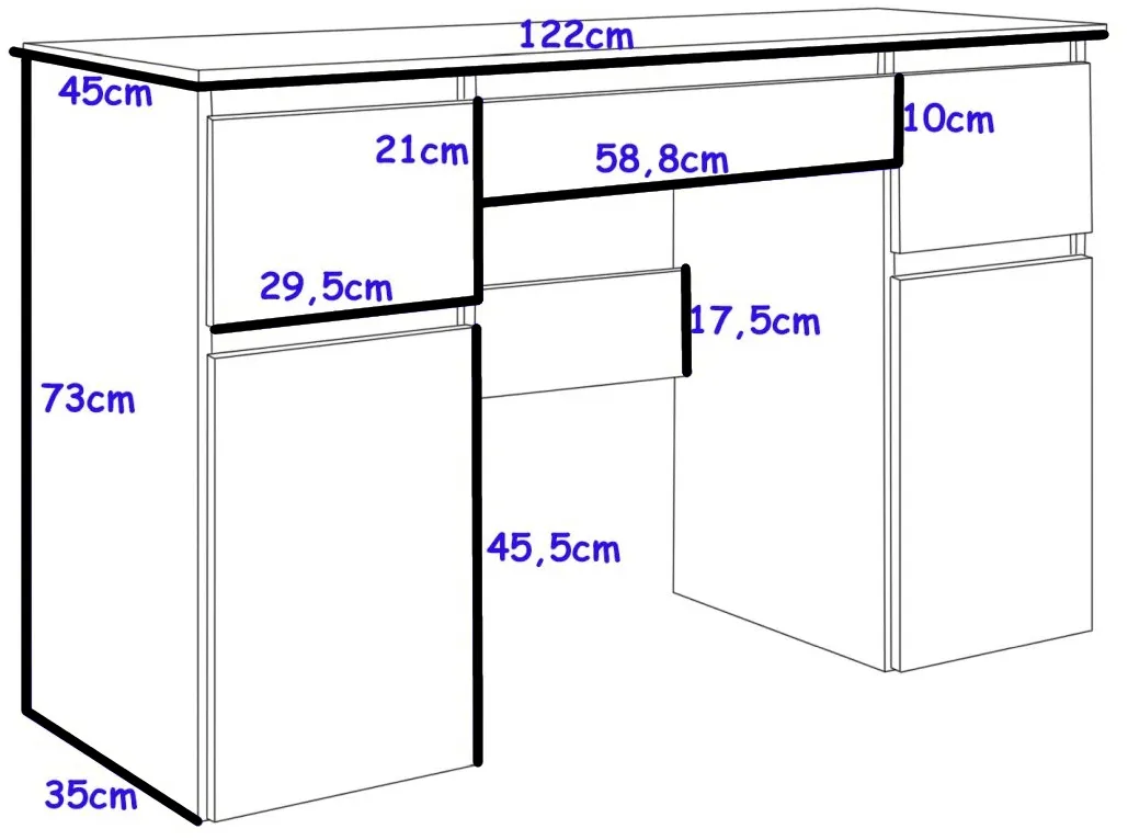 Písací stôl Megan B1 — 6