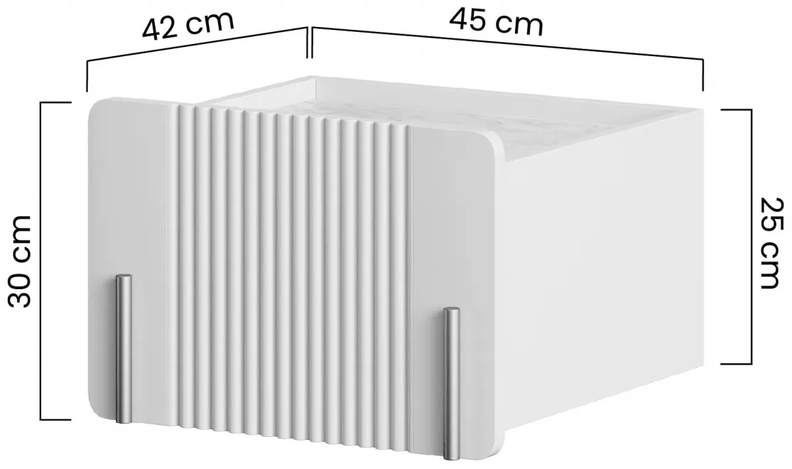 Závesný nočný stolík 45 Malmi — 5