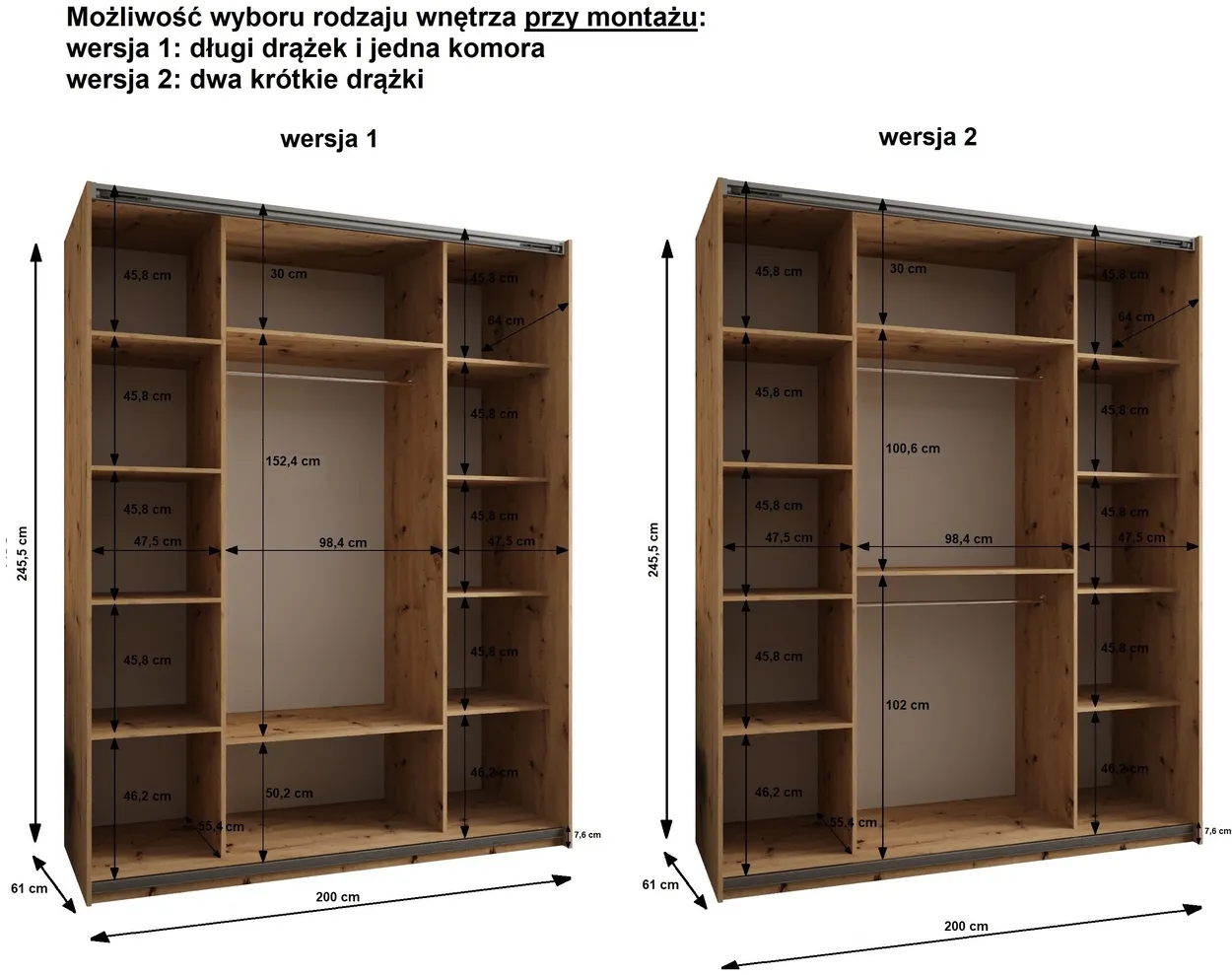 Skriňa s posuvnými dverami so zrkadlom Lux 3 200 — 4