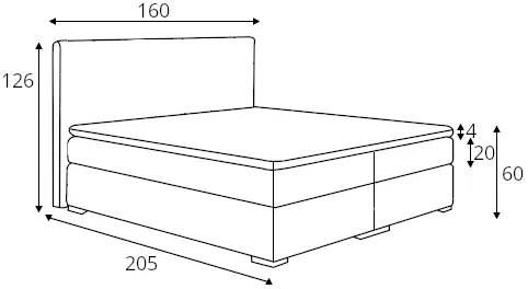 Kontinentálna posteľ 160 Divalo — 4