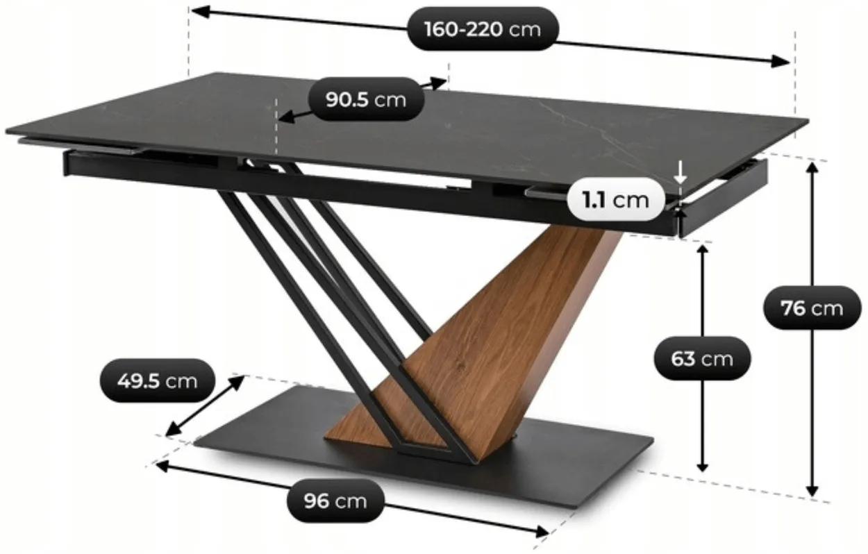Rozkladací stôl Rex 160 — 5