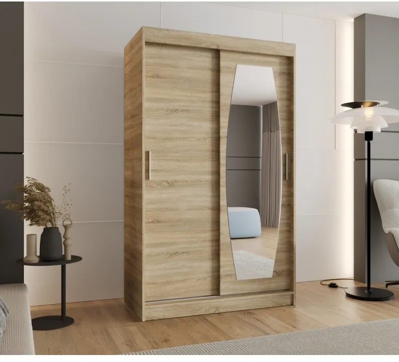 Skriňa s posuvnými dverami so zrkadlom Rossa 120 cm — 5