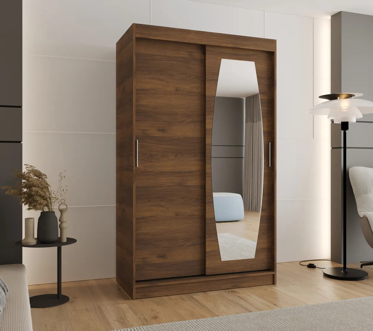 Skriňa s posuvnými dverami so zrkadlom Rossa 120 cm — 5