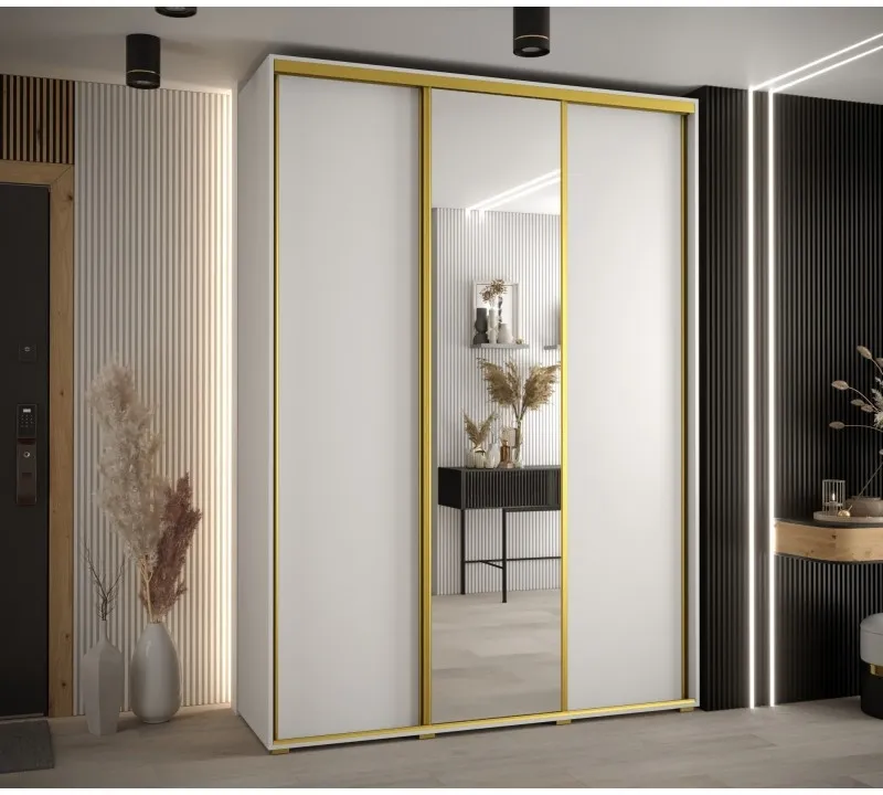 Skriňa s posuvnými dverami so zrkadlom vysoká Davos 3 180 hĺbka 45 cm — 2
